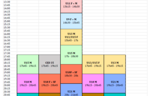 Planning entraînement 2024/2025 (prévisionnel)